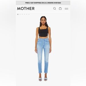 Mother The Pixie Rider Ankle Jeans Size 29 Wash: Mediterranean Muse